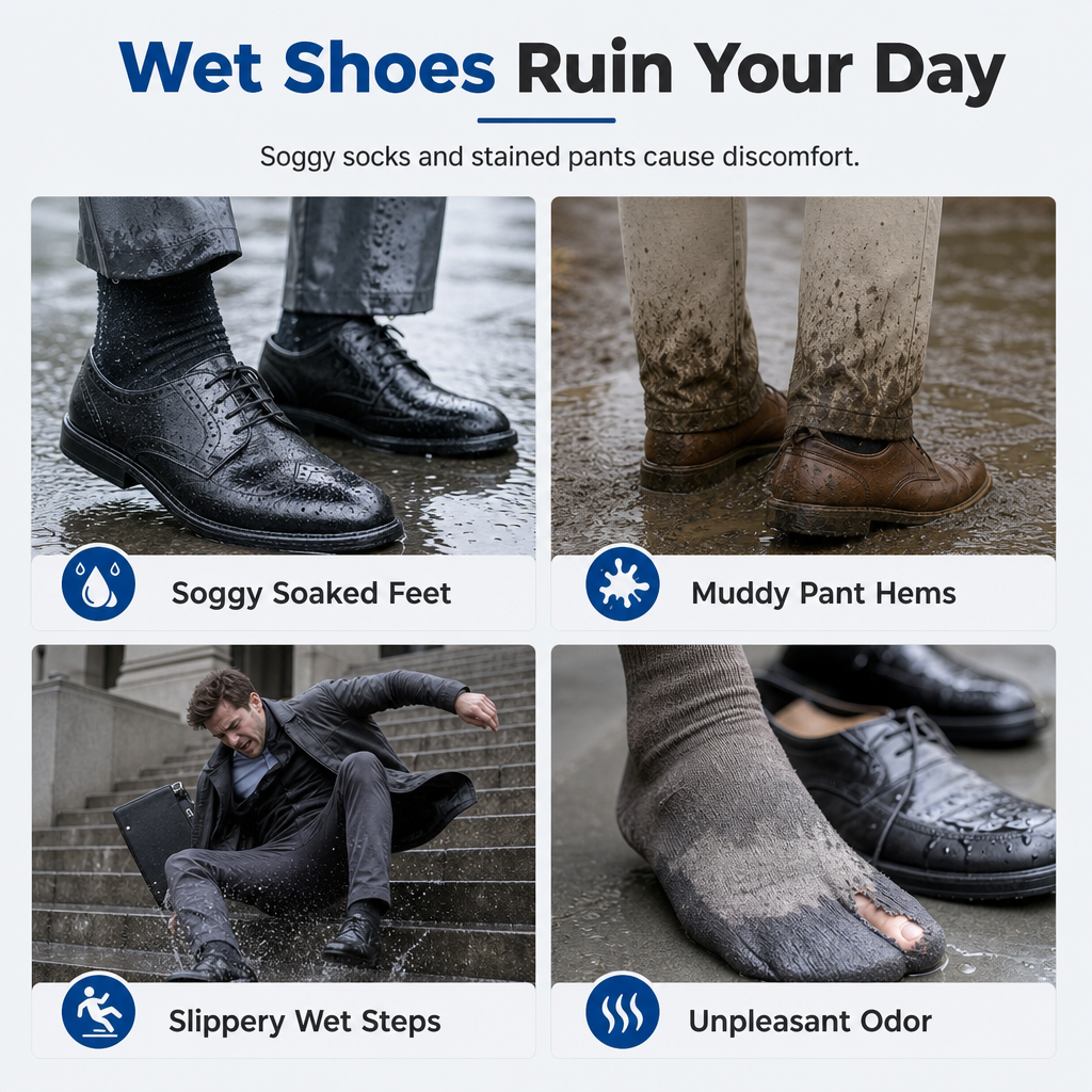 🏆LAST DAY 49% OFF☔Waterproof High-Top Silicone Rain Shoe Covers
