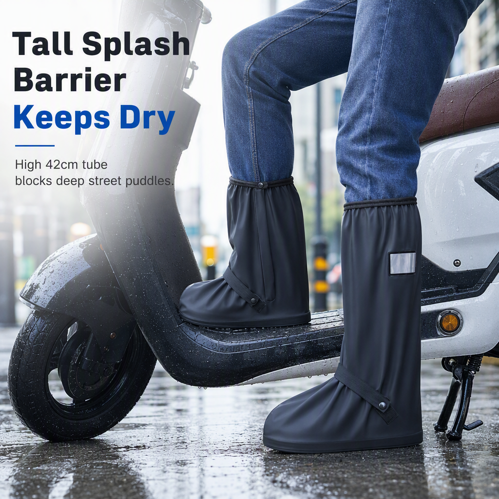 🏆LAST DAY 49% OFF☔Waterproof High-Top Silicone Rain Shoe Covers