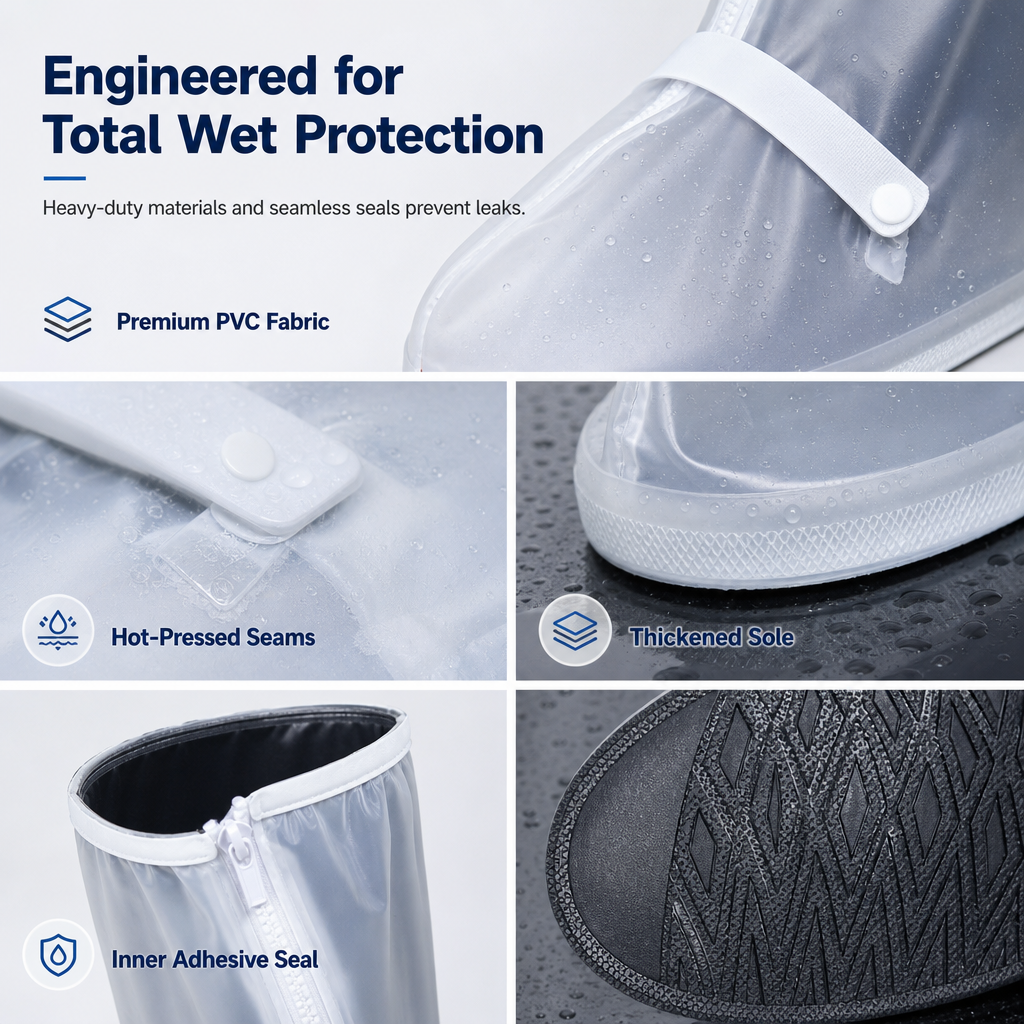 🏆LAST DAY 49% OFF☔Waterproof High-Top Silicone Rain Shoe Covers