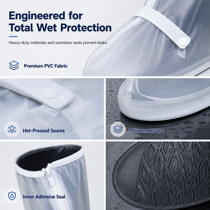 🏆LAST DAY 49% OFF☔Waterproof High-Top Silicone Rain Shoe Covers