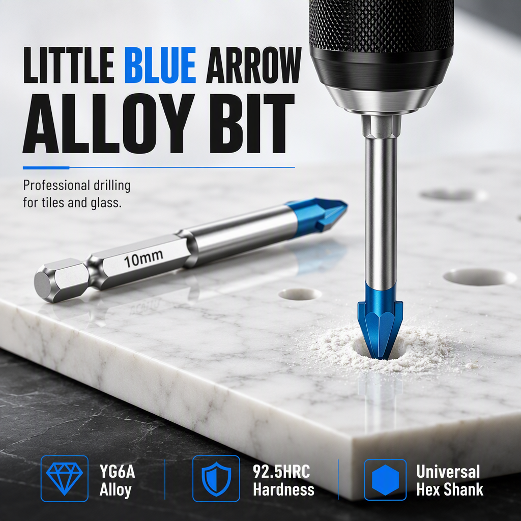 ⏰ 49%-OFF🔥Hex Shank Carbide Drill Bit – Eccentric Design For Tile, Glass & Concrete🔧
