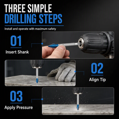 ⏰ 49%-OFF🔥Hex Shank Carbide Drill Bit – Eccentric Design For Tile, Glass & Concrete🔧