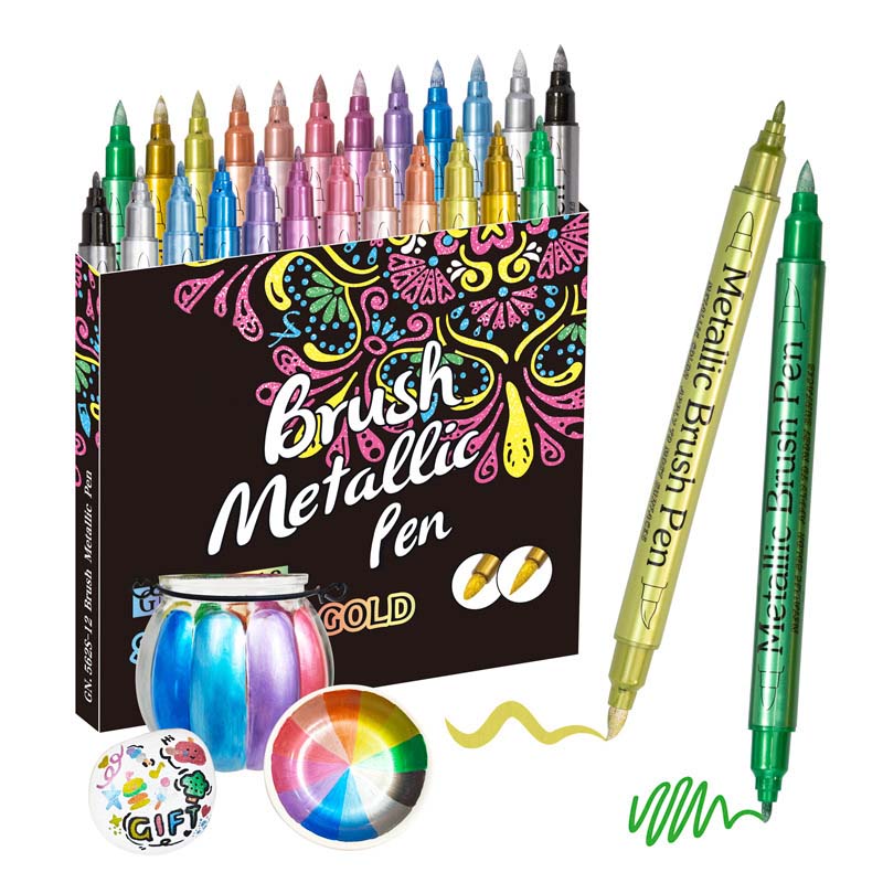 🖌️Vibrant Colors Metallic Marker Pens Set✨