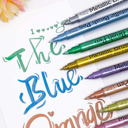 🖌️Vibrant Colors Metallic Marker Pens Set✨