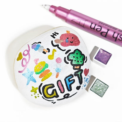 🖌️Vibrant Colors Metallic Marker Pens Set✨