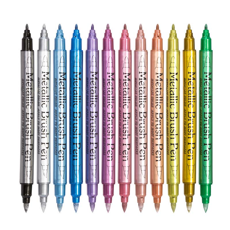 🖌️Vibrant Colors Metallic Marker Pens Set✨