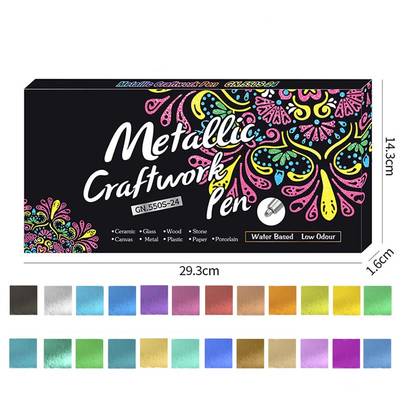 🖌️Vibrant Colors Metallic Marker Pens Set✨