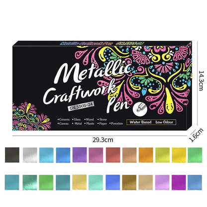 🖌️Vibrant Colors Metallic Marker Pens Set✨