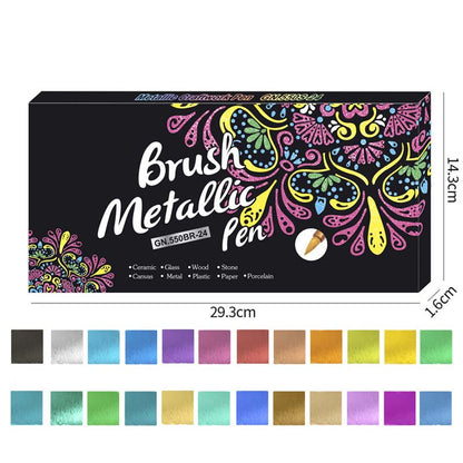 🖌️Vibrant Colors Metallic Marker Pens Set✨