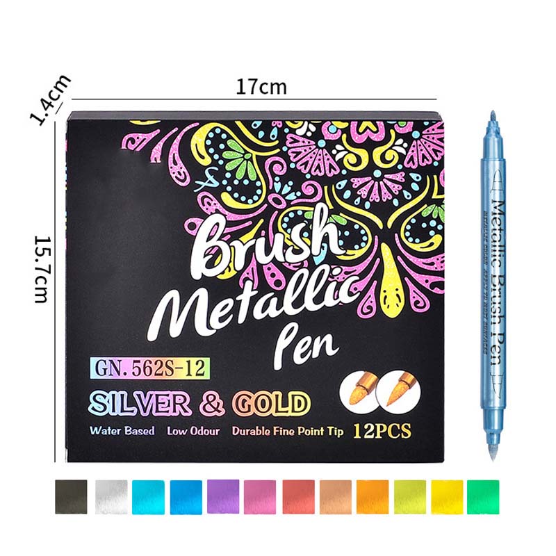 🖌️Vibrant Colors Metallic Marker Pens Set✨