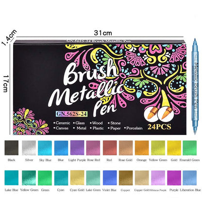 🖌️Vibrant Colors Metallic Marker Pens Set✨