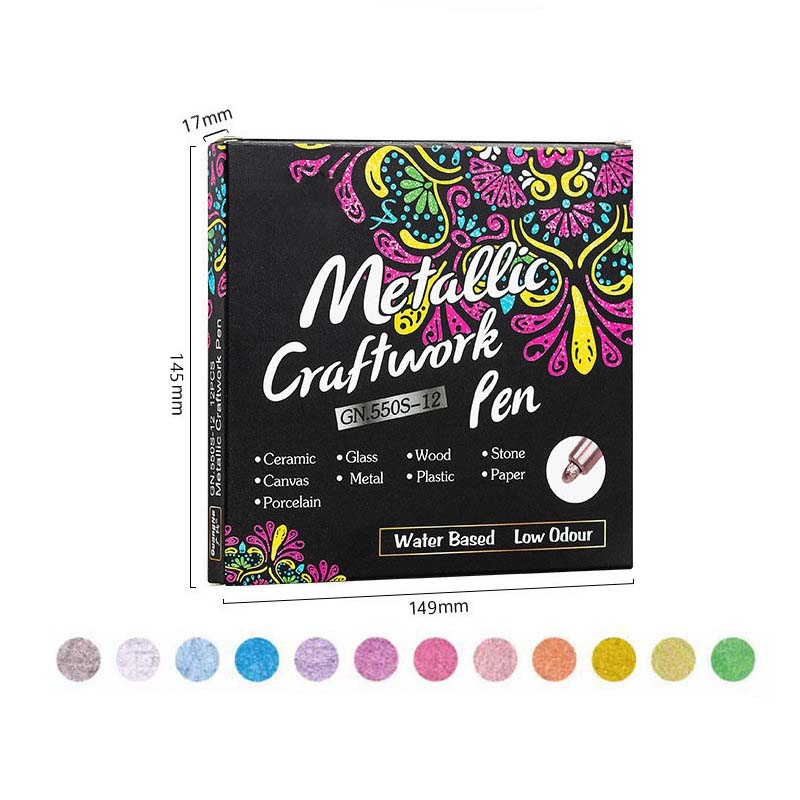🖌️Vibrant Colors Metallic Marker Pens Set✨