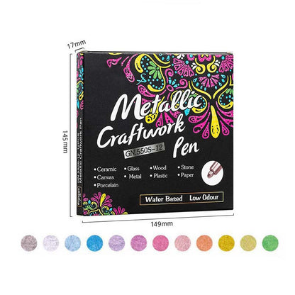 🖌️Vibrant Colors Metallic Marker Pens Set✨