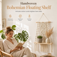 ⏳🔥LIMITED-TIME 49% OFF! ⏰Bohemian Handwoven Floating Shelf🌿