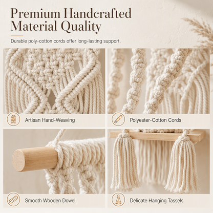 ⏳🔥LIMITED-TIME 49% OFF! ⏰Bohemian Handwoven Floating Shelf🌿
