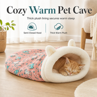 🐾 LIMITED-TIME 49% OFF! 🛏️ Semi Enclosed Warm Pet Sleeping Bag Bed – Windproof, Plush, Cozy 🌨️