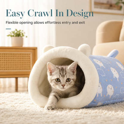 🐾 LIMITED-TIME 49% OFF! 🛏️ Semi Enclosed Warm Pet Sleeping Bag Bed – Windproof, Plush, Cozy 🌨️