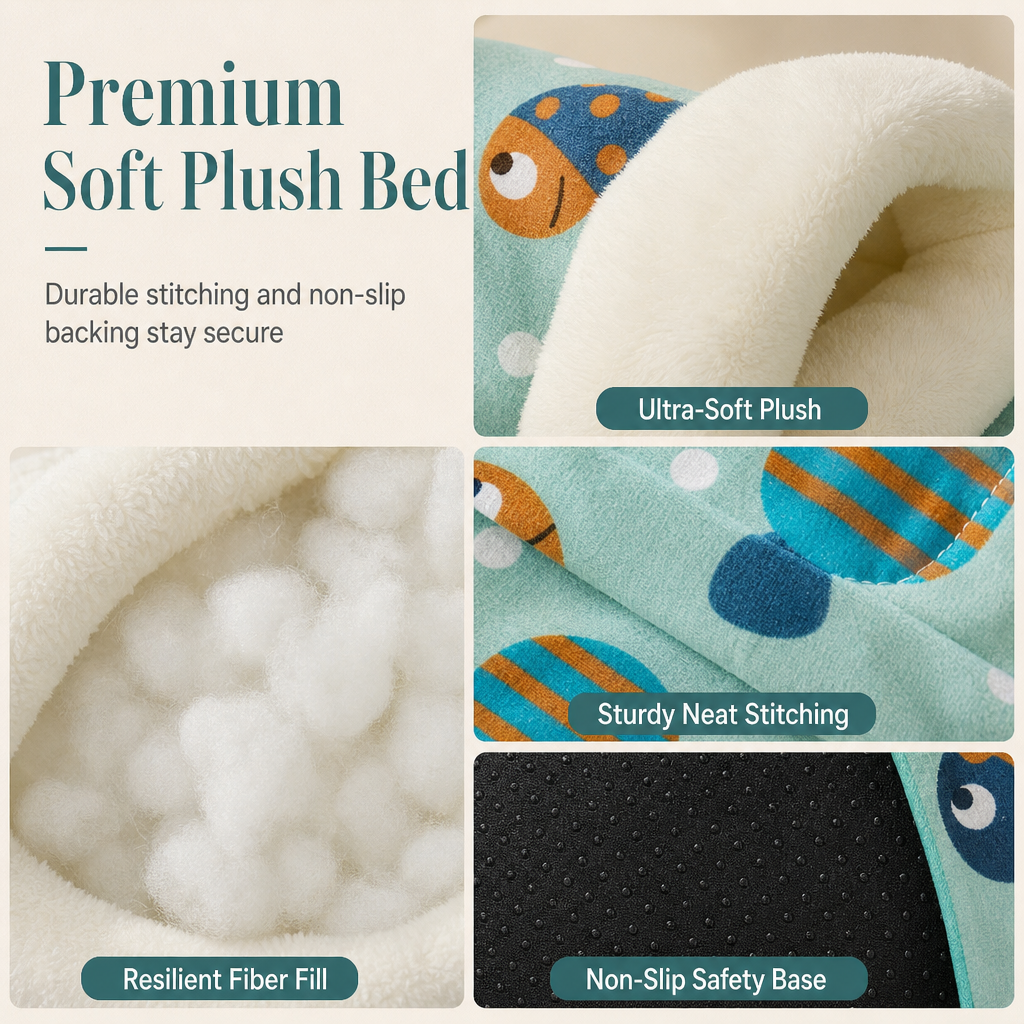 🐾 LIMITED-TIME 49% OFF! 🛏️ Semi Enclosed Warm Pet Sleeping Bag Bed – Windproof, Plush, Cozy 🌨️
