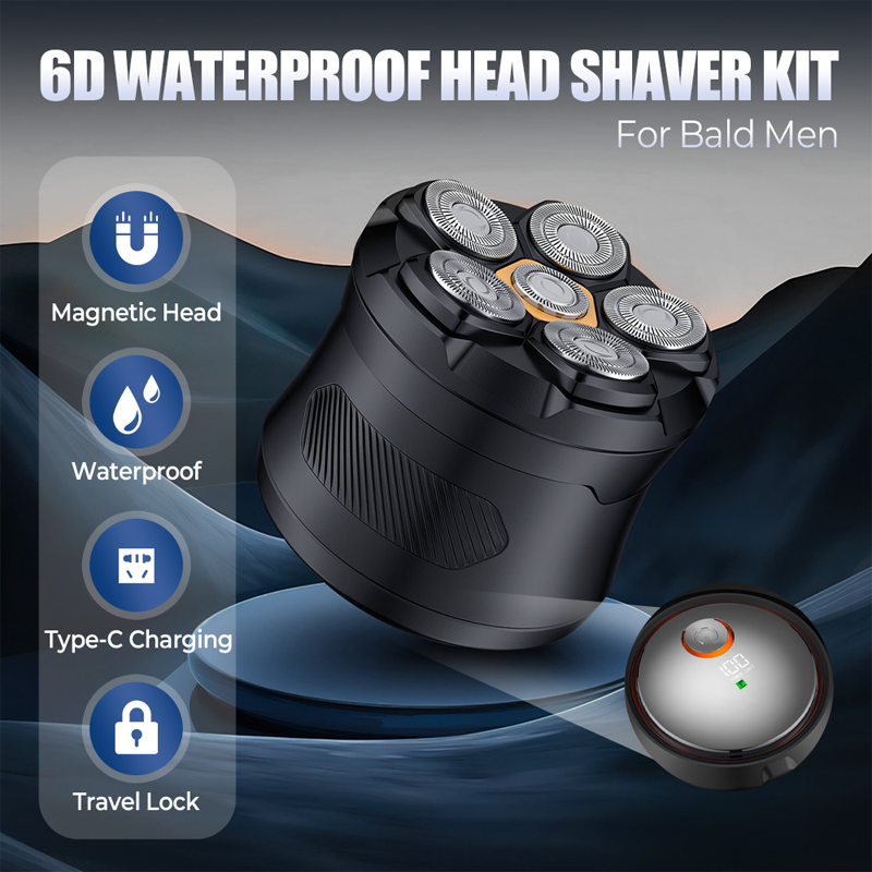 🪒✨ 6-Blade Head Shaver – 49% OFF! 6D floating contour, IPX7 waterproof, magnetic head – smooth, close shave every time. 💪