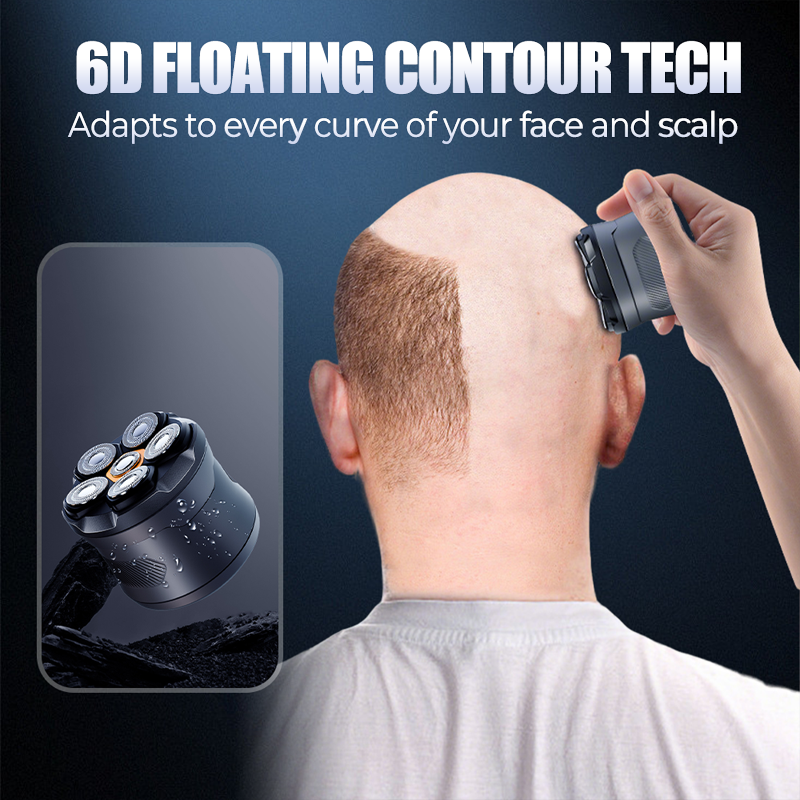 🪒✨ 6-Blade Head Shaver – 49% OFF! 6D floating contour, IPX7 waterproof, magnetic head – smooth, close shave every time. 💪