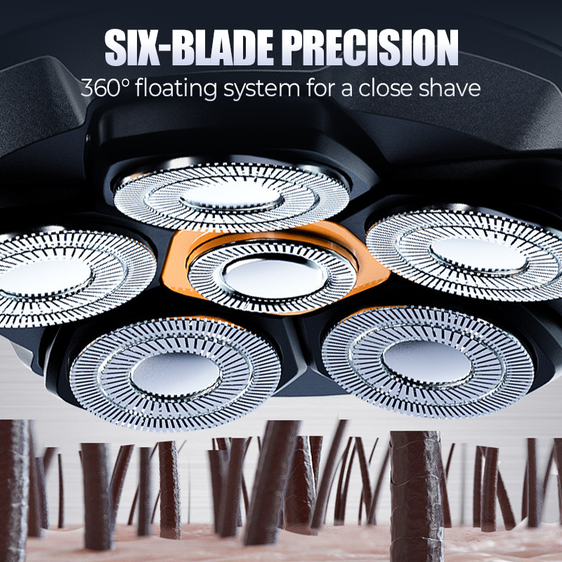 🪒✨ 6-Blade Head Shaver – 49% OFF! 6D floating contour, IPX7 waterproof, magnetic head – smooth, close shave every time. 💪
