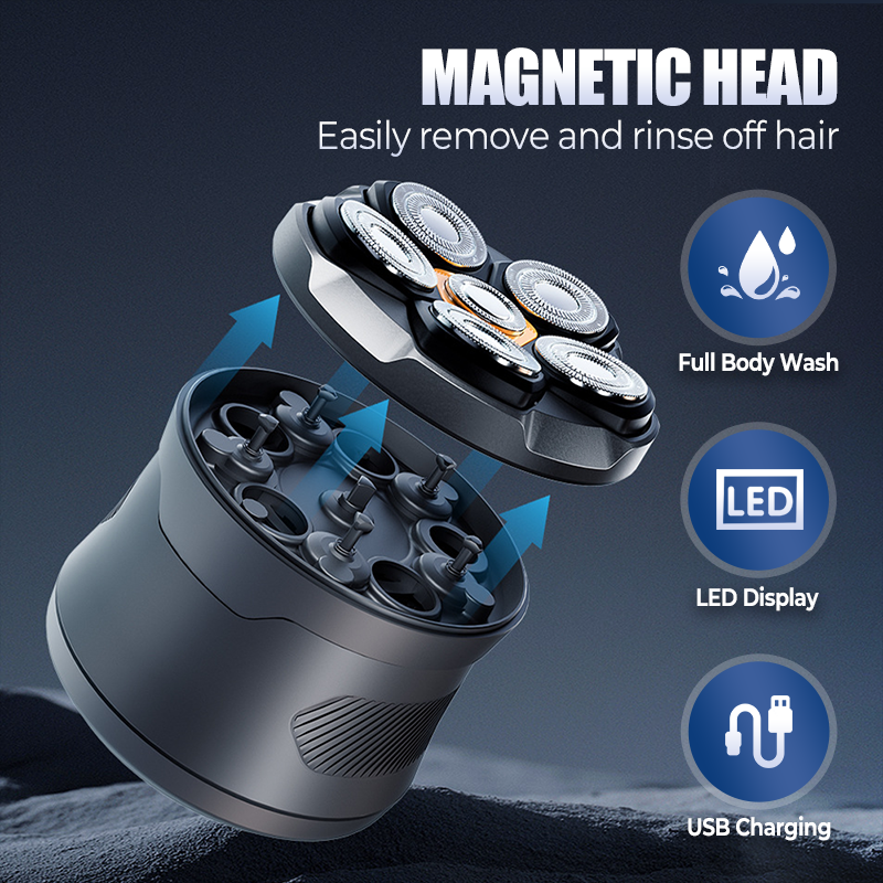 🪒✨ 6-Blade Head Shaver – 49% OFF! 6D floating contour, IPX7 waterproof, magnetic head – smooth, close shave every time. 💪