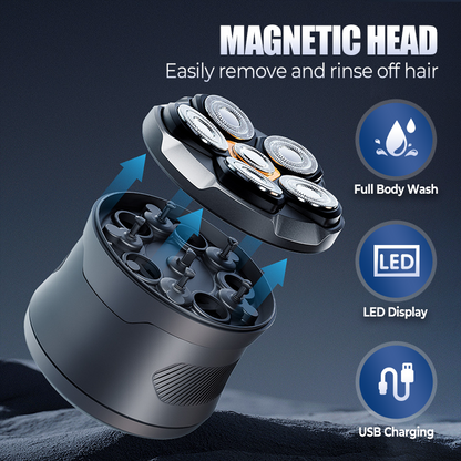 🪒✨ 6-Blade Head Shaver – 49% OFF! 6D floating contour, IPX7 waterproof, magnetic head – smooth, close shave every time. 💪