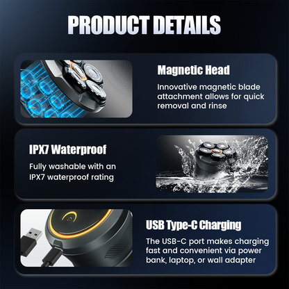 🪒✨ 6-Blade Head Shaver – 49% OFF! 6D floating contour, IPX7 waterproof, magnetic head – smooth, close shave every time. 💪