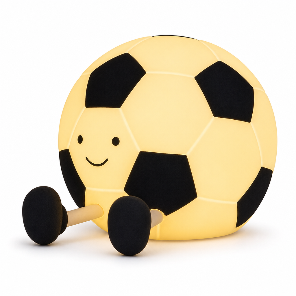 ⚽ Rechargeable Soccer Night Lights✨ – Eye-Caring Silicone Tap Lamp | Soft Glow, Cute Design | Perfect Nursery Lamp for Kids' Bedroom.