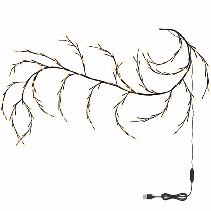 🏆LAST DAY 49% OFF💡144 LED Warm White Vine String Lights for Bedroom and Room Decoration