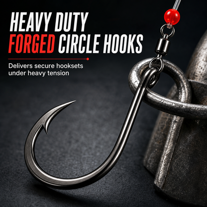 📢📢49% OFF !! ⏰ Pre-Tied Surf Fishing Rigs: High-Buoyancy Floats, Forged Circle Hooks, 90lb Leader, Ready to Use