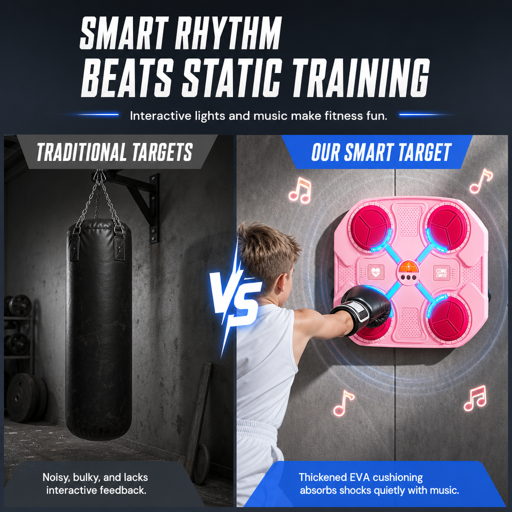 🥊 LIMITED-TIME 49% OFF! 💥Kids Electronic Music Boxing Target with Rhythm Reaction Training for Home Fitness and Stress Relief