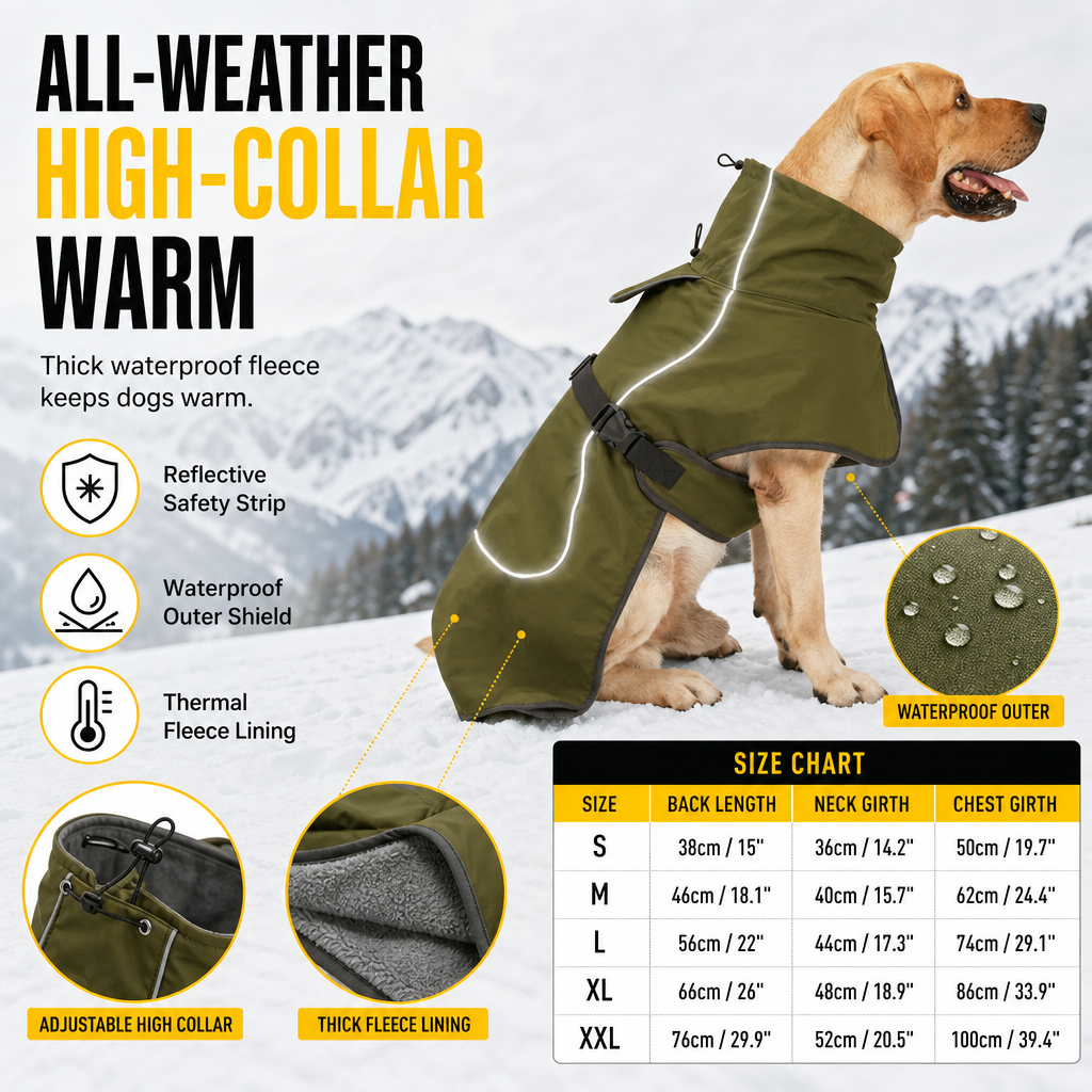 🐕 Save 49%! ❄️ Thickened Winter Dog Coat – Cotton-padded & warm for large dogs ✨