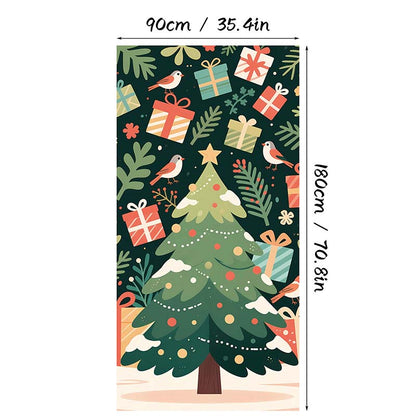 🏆LAST DAY 49% OFF🎄Christmas Door Cover For Instant Holiday Decor