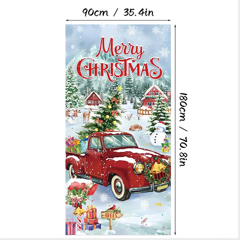 🏆LAST DAY 49% OFF🎄Christmas Door Cover For Instant Holiday Decor
