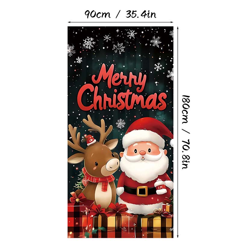 🏆LAST DAY 49% OFF🎄Christmas Door Cover For Instant Holiday Decor