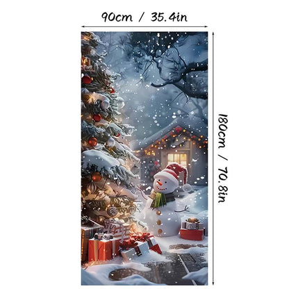 🏆LAST DAY 49% OFF🎄Christmas Door Cover For Instant Holiday Decor