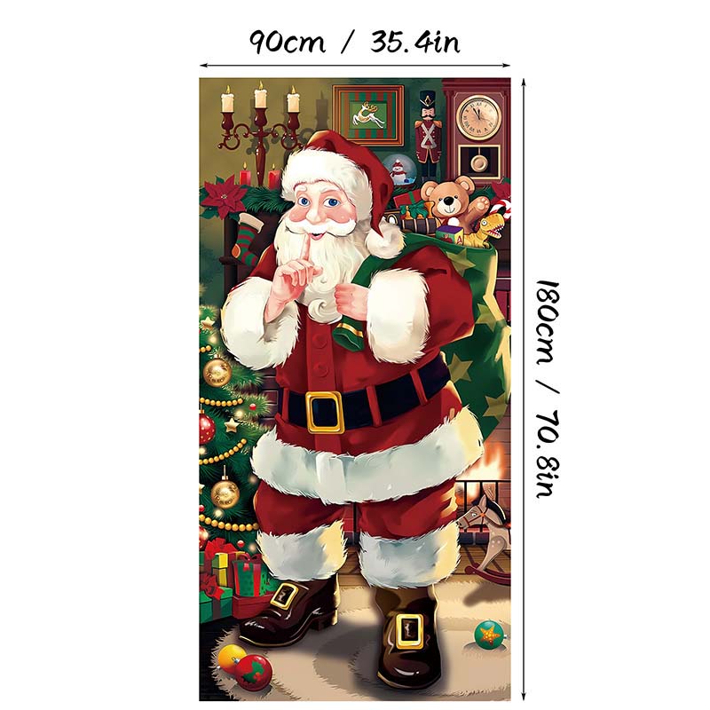🏆LAST DAY 49% OFF🎄Christmas Door Cover For Instant Holiday Decor