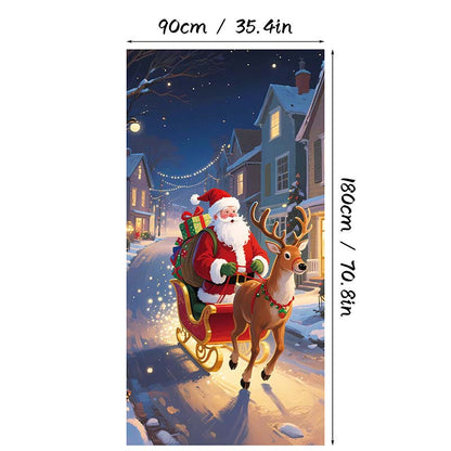 🏆LAST DAY 49% OFF🎄Christmas Door Cover For Instant Holiday Decor