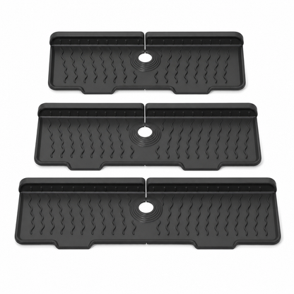 💧 LIMITED-TIME 49% OFF! 🧽 Food Grade Silicone Faucet Splash Guard Mat – Drain Fast, Flexible, Cuttable ✨