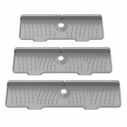 💧 LIMITED-TIME 49% OFF! 🧽 Food Grade Silicone Faucet Splash Guard Mat – Drain Fast, Flexible, Cuttable ✨