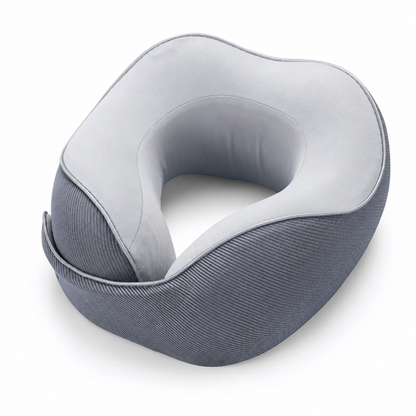 ⏳🔥LIMITED-TIME 49% OFF! ⏰Memory Foam U-Shaped Travel Neck Pillow with Ice Silk Cover and Magnetic Buckle for Portable Neck Support