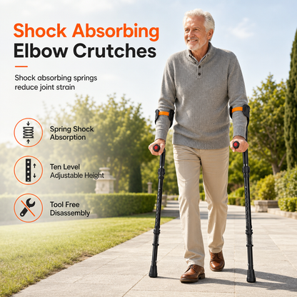 ⏳🔥LIMITED-TIME 49% OFF! ⏰💪 Folding Forearm Crutches – Non-slip & mobility aid ✨