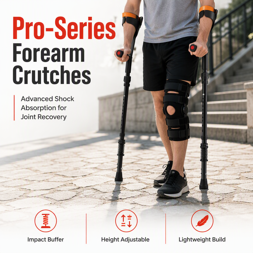 ⏳🔥LIMITED-TIME 49% OFF! ⏰💪 Folding Forearm Crutches – Non-slip & mobility aid ✨