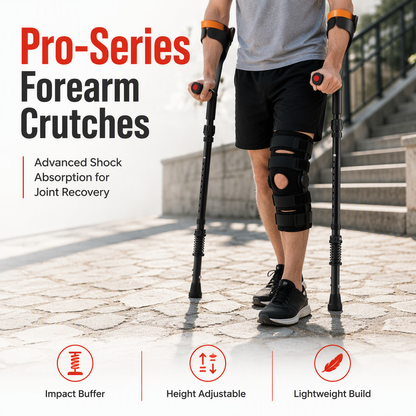 ⏳🔥LIMITED-TIME 49% OFF! ⏰💪 Folding Forearm Crutches – Non-slip & mobility aid ✨