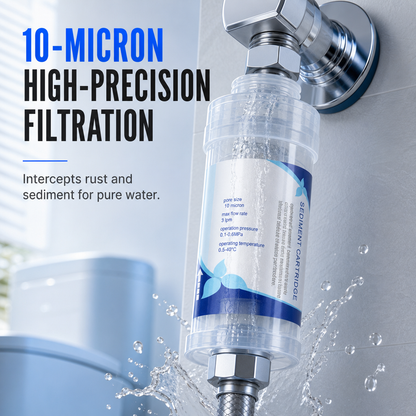 ⏳🔥LIMITED-TIME 49% OFF! ⏰🚰5 Inch PP Cotton Sediment Water Filter Cartridge – 10μm Filtration, Multi-appliance, Easy Check ✨🧪