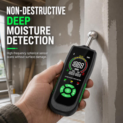 📢📢49% OFF !! ⏰MT68 Pinless Spherical Sensor Moisture Meter for Wall Plaster Putty Masonry and Tile Leakage Testing