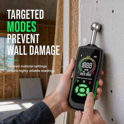 📢📢49% OFF !! ⏰MT68 Pinless Spherical Sensor Moisture Meter for Wall Plaster Putty Masonry and Tile Leakage Testing