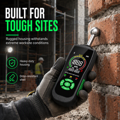 📢📢49% OFF !! ⏰MT68 Pinless Spherical Sensor Moisture Meter for Wall Plaster Putty Masonry and Tile Leakage Testing