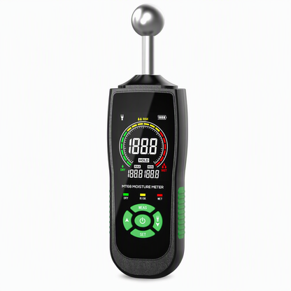 📢📢49% OFF !! ⏰MT68 Pinless Spherical Sensor Moisture Meter for Wall Plaster Putty Masonry and Tile Leakage Testing
